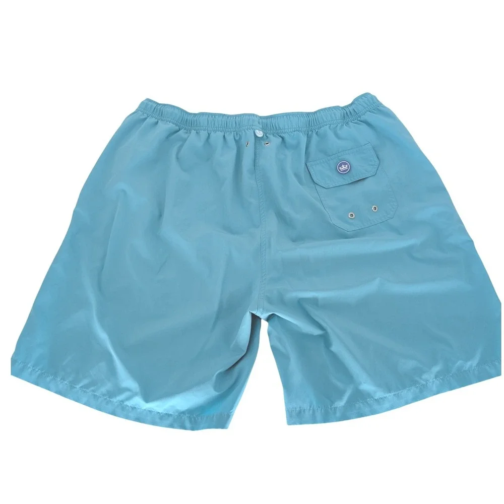 Peter Millar Nautilus Spiral Magic Print Swim Shorts Mens XXL Blue Seaside Beach